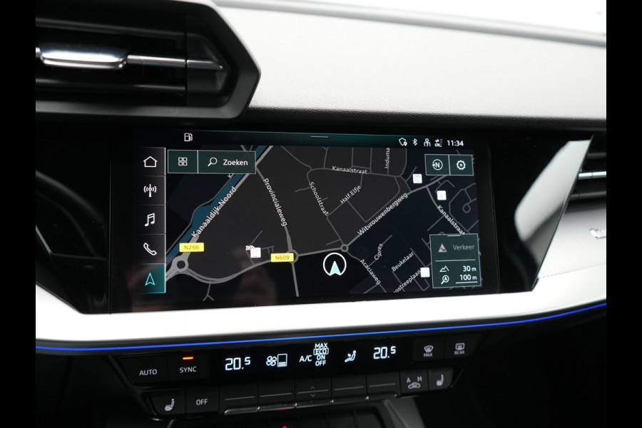 Audi A3 Sportback 40 TFSI e Advanced edition Plug In Hybrid 204pk Dealer O.H PHEV | Trekhaak Afn. | Keyless | Apple Carplay | Sportstoelen Verwarmd | Navigatie | Virtual | Cruise Control | Front & Lane Assist | DAB | 18"L.M |