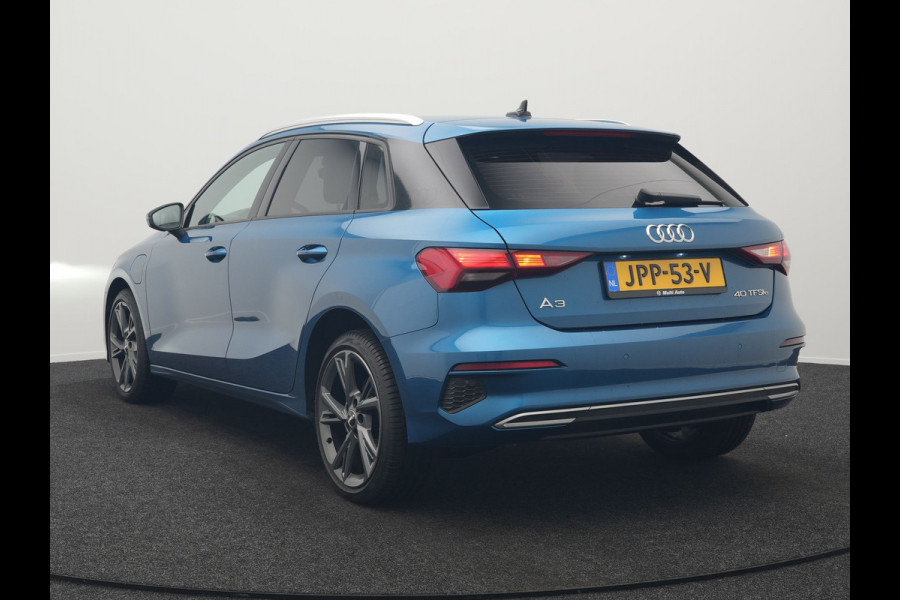 Audi A3 Sportback 40 TFSI e Advanced edition Plug In Hybrid 204pk Dealer O.H PHEV | Trekhaak Afn. | Keyless | Apple Carplay | Sportstoelen Verwarmd | Navigatie | Virtual | Cruise Control | Front & Lane Assist | DAB | 18"L.M |