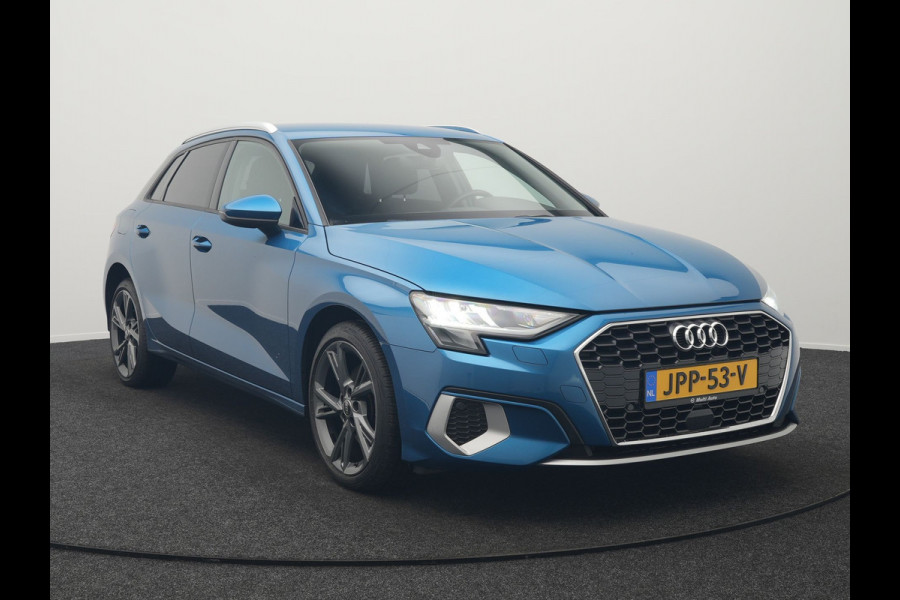 Audi A3 Sportback 40 TFSI e Advanced edition Plug In Hybrid 204pk Dealer O.H PHEV | Trekhaak Afn. | Keyless | Apple Carplay | Sportstoelen Verwarmd | Navigatie | Virtual | Cruise Control | Front & Lane Assist | DAB | 18"L.M |