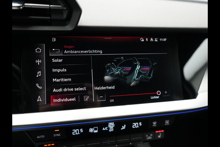 Audi A3 Sportback 40 TFSI e Advanced edition Plug In Hybrid 204pk Dealer O.H PHEV | Trekhaak Afn. | Keyless | Apple Carplay | Sportstoelen Verwarmd | Navigatie | Virtual | Cruise Control | Front & Lane Assist | DAB | 18"L.M |