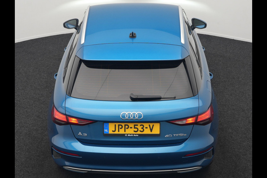 Audi A3 Sportback 40 TFSI e Advanced edition Plug In Hybrid 204pk Dealer O.H PHEV | Trekhaak Afn. | Keyless | Apple Carplay | Sportstoelen Verwarmd | Navigatie | Virtual | Cruise Control | Front & Lane Assist | DAB | 18"L.M |