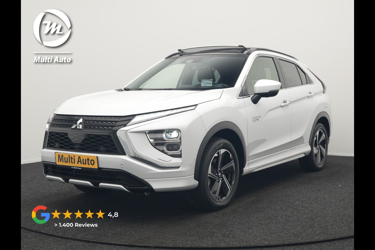 Mitsubishi Eclipse Cross 2.4 Instyle Plug In Hybrid 188pk Dealer O.H. PHEV | Trekhaak Afn. | Panodak | Head Up | Adaptive Cruise | 360 Camera | Lederen Sportstoelen Verwarmd | Apple Carplay | Keyless | Stuur Verwarmd | Blis | Navigat