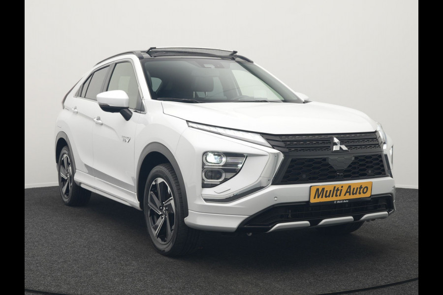 Mitsubishi Eclipse Cross 2.4 Instyle Plug In Hybrid 188pk Dealer O.H. PHEV | Trekhaak Afn. | Panodak | Head Up | Adaptive Cruise | 360 Camera | Lederen Sportstoelen Verwarmd | Apple Carplay | Keyless | Stuur Verwarmd | Blis | Navigat