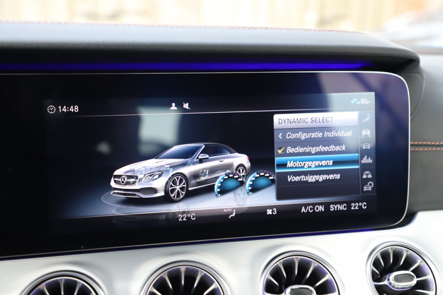 Mercedes-Benz E-Klasse Cabrio 200 AMG | 184PK | Burmester | Sfeerverlichting | Memory | Air-scarf | Widescreen | ILS | Acc | Leder | 2019.