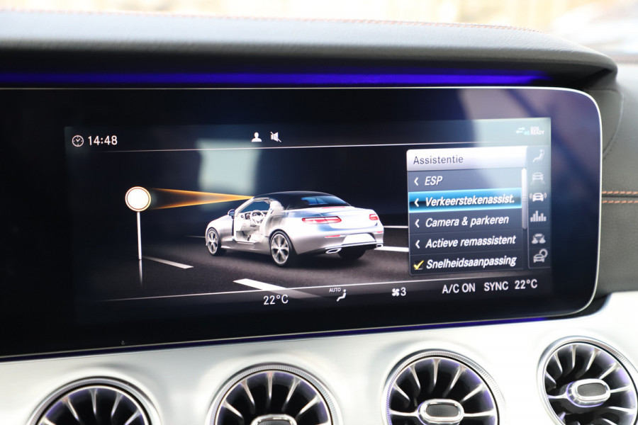 Mercedes-Benz E-Klasse Cabrio 200 AMG | 184PK | Burmester | Sfeerverlichting | Memory | Air-scarf | Widescreen | ILS | Acc | Leder | 2019.