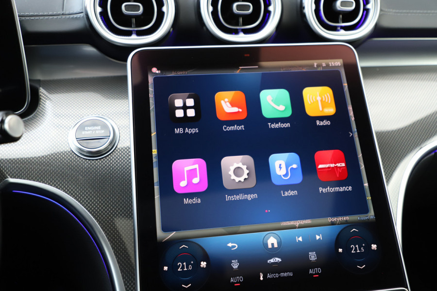 Mercedes-Benz C-Klasse AMG 63 S E Performance | 680PK | Achterasbesturing | Head-up | Pano | Sfeerverlichting | Schaalstoelen | Keyless-go | Burmester