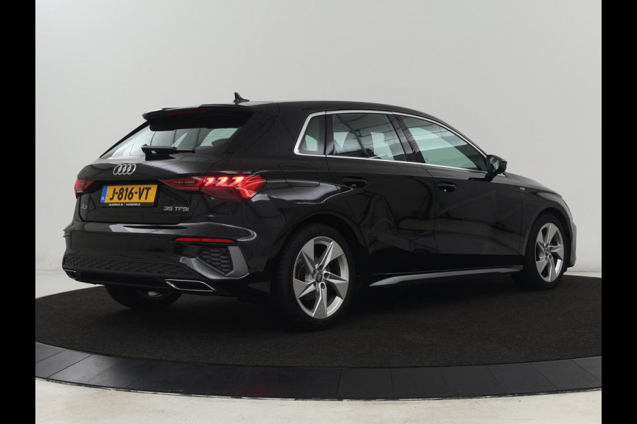 Audi A3 35 TFSI S edition | Carplay | Sportstoelen | Full LED | Navigatie | Half leder | Virtual Cockpit | Climate control | Parkeerhulp | Cruise control | Bluetooth | DAB | Sportstuur