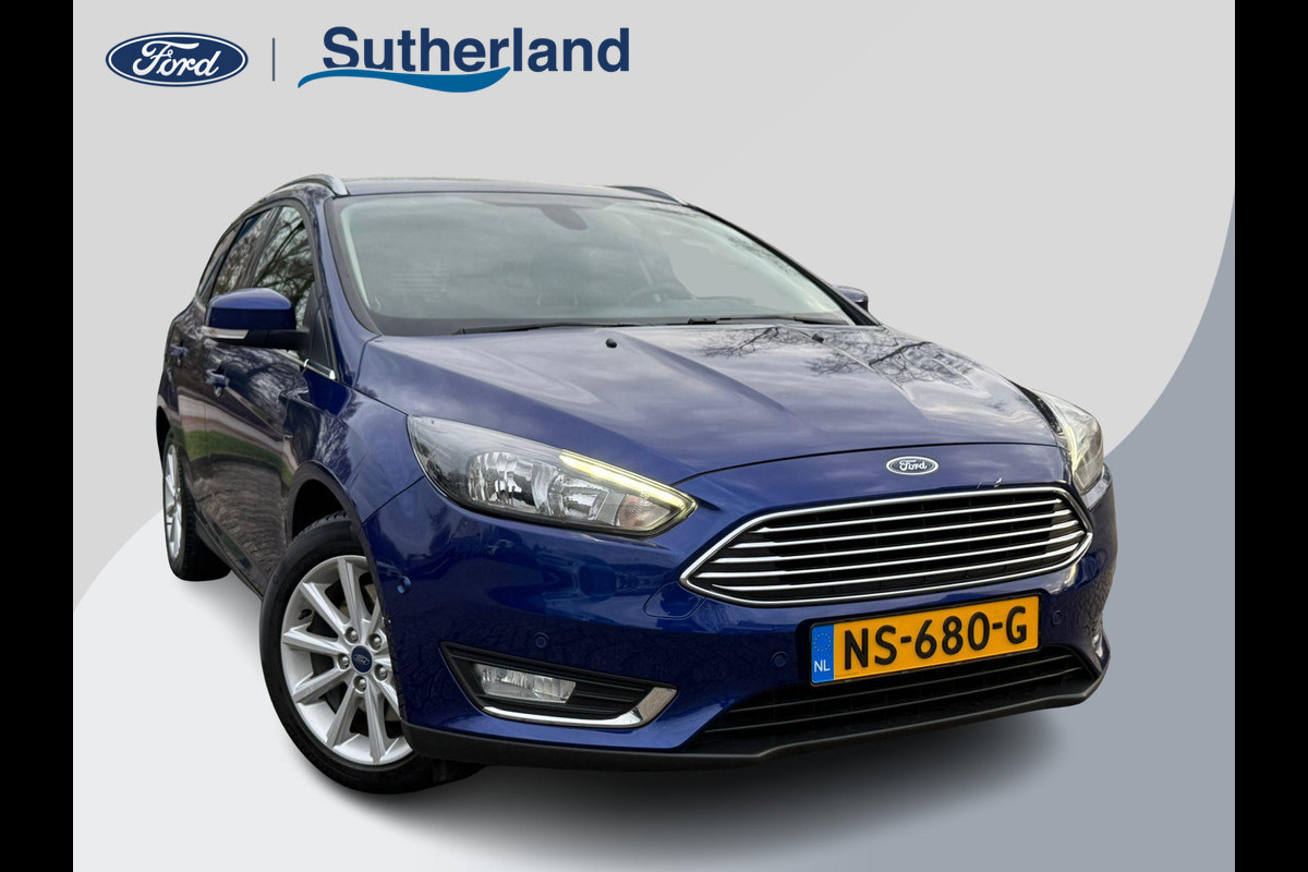Ford FOCUS Wagon 1.5 Ecoboost Titanium 150pk 17 inch Velgen | Wegklapbare haak | Stoelverwarming | Navigatie | SYNC 3 | Voorruit verwarming | Cruise control