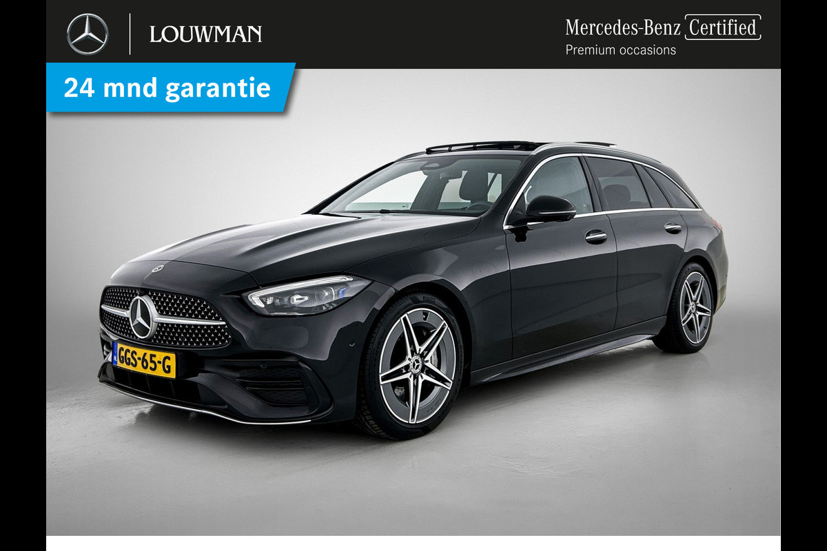 Mercedes-Benz C-Klasse Estate 180 Star Edition AMG Panoramadak elct. | 5 spaaks licht metalen velgen | Naviagtie | parking support met camera achter\| Inclusief 24 maanden Mercedes-Benz Certified garantie voor Europa.