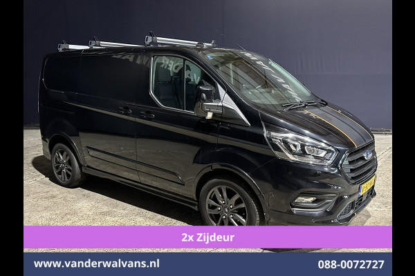 Ford Transit Custom 2.0 TDCI 185pk L1H1 Sport Euro6 Airco | 2x zijdeur | Xenon | Camera | Navigatie | LM velgen Trekhaak, Adaptieve Cruisecontrol, Stoelverwarming, Verwarmde voorruit, Parkeersensoren, Dakdragers, Bijrijdersbank