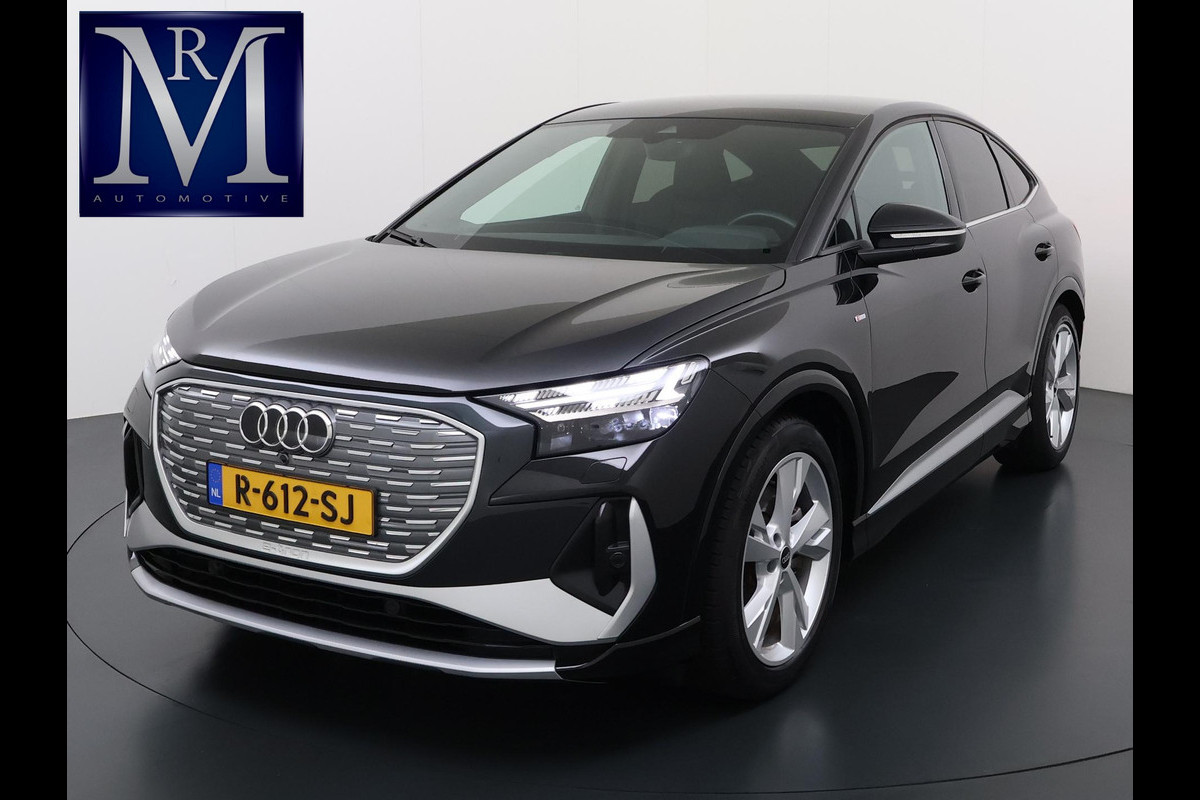 Audi Q4 Sportback e-tron 45 quattro S LINE 77 kWh VAN: 40.900,- VOOR: 37.770,- UW EINDEJAARSVOORDEEL: 3.130,- EURO | HALF LEDER | ELECTR ACHTERKLEP | SONOS AUDIO | CAMERA | ELECTR ACHTERKLEP | RIJKLAARPRIJS!