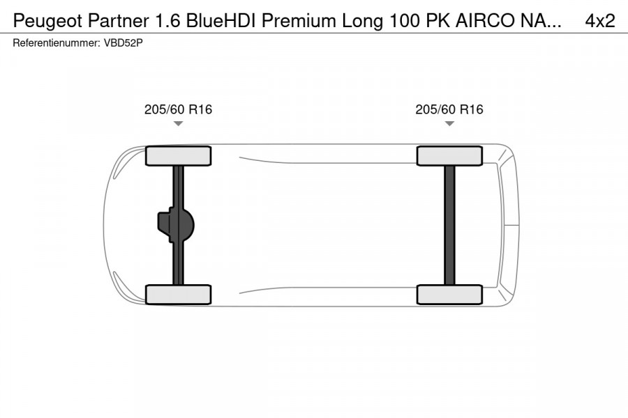 Peugeot Partner 1.6 BlueHDI Premium Long 100 PK AIRCO NAVI DAB CRUISE