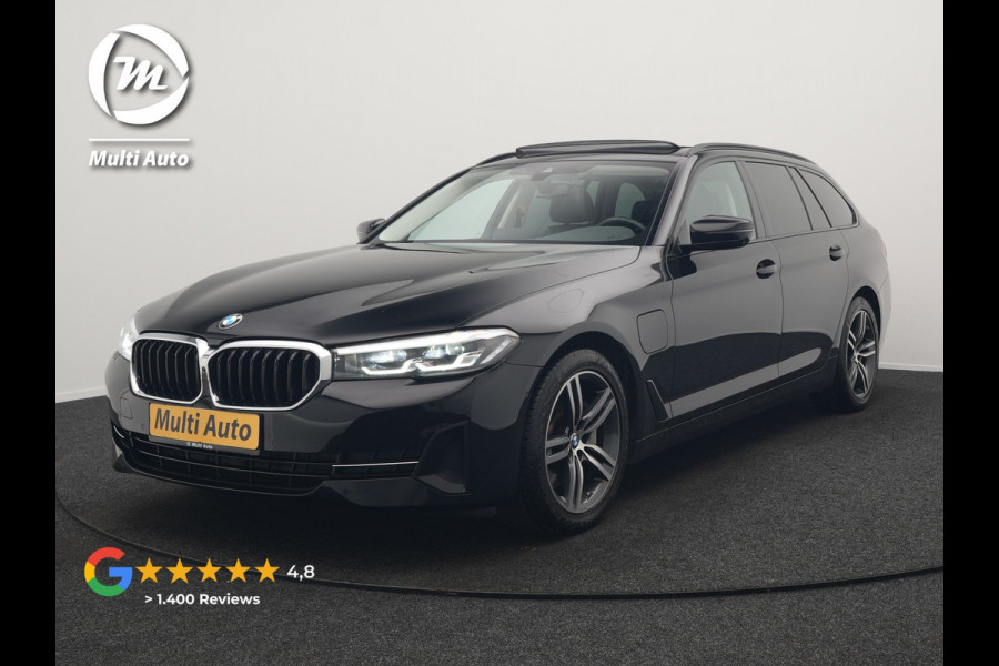BMW 5 Serie Touring 530e Executive Plug In Hybrid 293pk Dealer O.H. PHEV | Panodak | 360 Camera | Lederen Sportstoelen Verwarmd | Sfeerverlichting | Apple Carplay | Navigatie | Virtual | DAB |