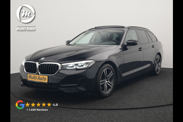 BMW 5 Serie Touring 530e Executive Plug In Hybrid 293pk Dealer O.H. PHEV | Panodak | 360 Camera | Lederen Sportstoelen Verwarmd | Sfeerverlichting | Apple Carplay | Navigatie | Virtual | DAB |