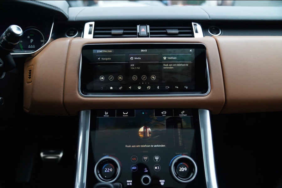 Land Rover Range Rover Sport P400e HSE Dynamic Stealth | 23 inch | Panorama | HuD | Two Tone Leder | Adaptieve Cruise | DVD Achter