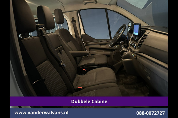 Ford Transit Custom 2.0 TDCI 131pk L2H1 Dubbele Cabine Euro6 Airco | 6-Zits | Navigatie | LED | Apple Carplay | Cruisecontrol Android Auto, Parkeersensoren, Stoelverwarming, Verwarmde voorruit, 2800kg trekvermogen