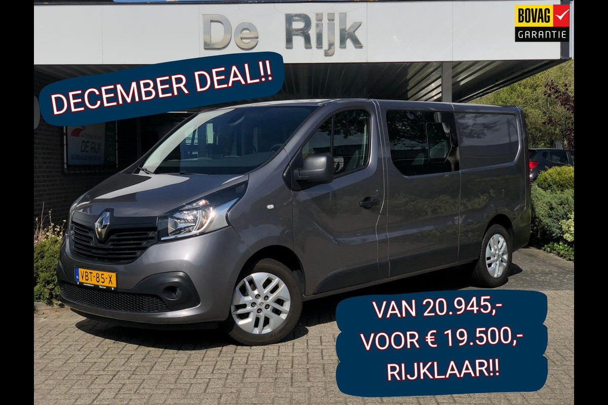 Renault Trafic 1.6 dCi T29 L2H1 DC Work Edition Energy DECEMBERDEAL!!!| Navi, Camera, Trekhaak, Cruise, Airco, Android Auto |