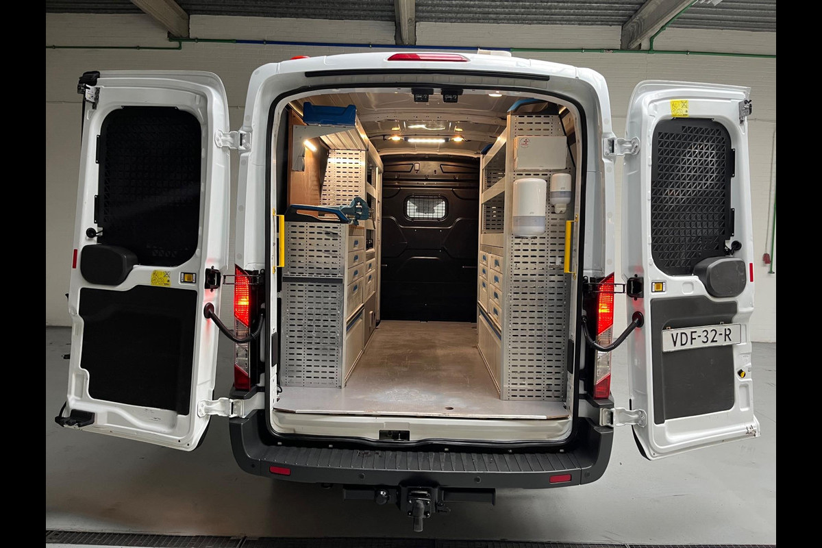Ford Transit Servicewagen 2.0 TDCI 130pk euro6 L2H2 Trend Sortimo Inrichting Victron v230 Standkachel Trekhaak RIJKLAARPRIJS!