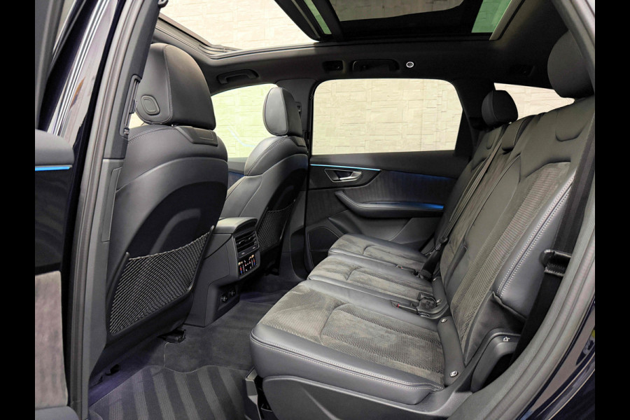 Audi Q7 50 TDI 7-Persoons S-Line | 360 Camera | Trekhaak | ACC | Panorama | B&O Sound | Head-Up | Soft-Close | Matrix-LED | 4-Zone Clima | Stoelverwarming V+A | Keyless-Entry | Standkachel | Luchtvering | Tour-Pakket | Memory | Sfeerverlichting | Stuurverwarming | Autom. Parkeren | Carplay |