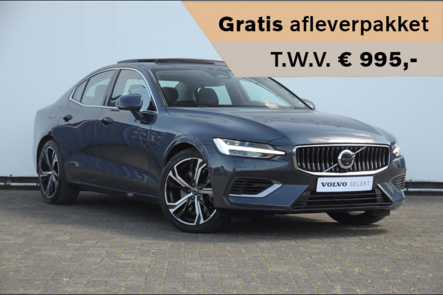 Volvo S60 T6 350PK Automaat Recharge Ultimate Bright / Head-up display / Harman Kardon audio / Panoramadak / BLIS / Elektrisch bedienbare voorstoelen / Memory seats / Verwarmbare stoelen / Keyless entry /