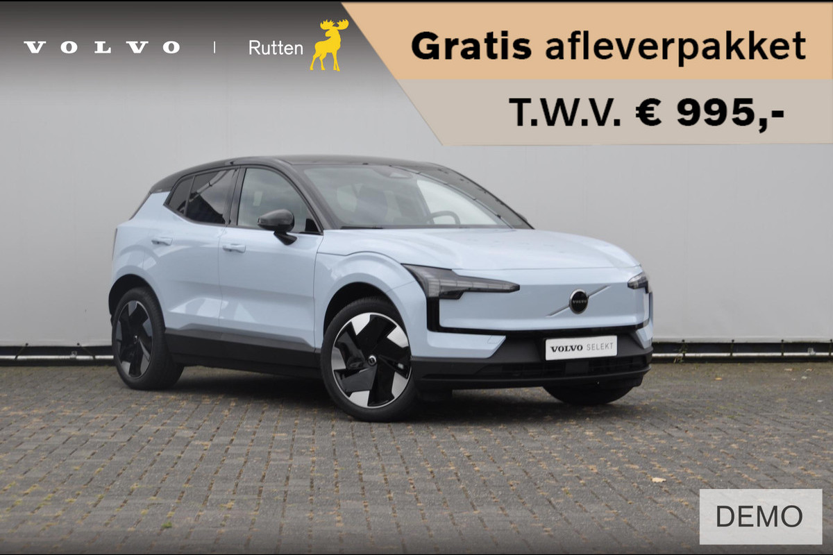 Volvo EX30 272PK Automaat Single Motor Extended Range Plus / Adaptieve Cruise Control/ Dodehoek Detectie / Parkeersensoren voor en achter/ Achteruitrijcamera/ Warmtepomp/ Google Services/