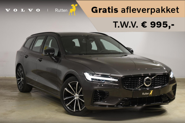 Volvo V60 T6 350PK Automaat Plug-in Hybrid AWD Plus Dark / Navigatie / 360 Camera / Panorama Dak / Adaptieve Cruise Control / Harman Kardon / Elektrische Stoelen / LM Velgen / Trekhaak /