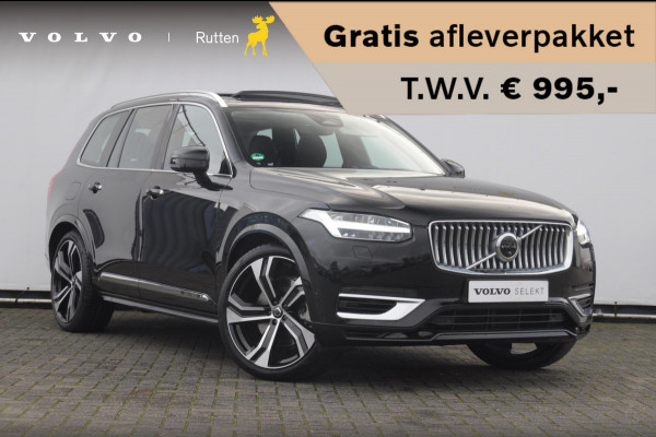 Volvo XC90 T8 455PK Long range Recharge AWD Ultimate Bright Google infotaiment/ Adaptieve cruise control/ Bowers en Wilkins/ Panoramadak/ Luchtvering/ 22” velgen/ BLIS/ Trekhaak/ Stoel en stuurwielverwarming/ Parkeersensoren met 360 Camera/ Elektrische stoelen met geheugen/ Apple carplay/ Keyless entry/ Head up display