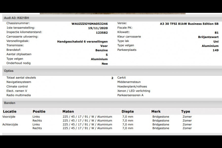 Audi A3 Sportback 30 TFSI Business edition 5Drs. / Virtual cockpit / Airco-ecc./ Navigatie / Pdc / Xenon / Radio multimedia / Apk 11-2026
