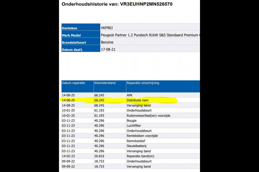Peugeot Partner 1.2 Benzine 111PK Euro6 *Distributie bij 68Dkm. vervangen* Premium / Airco / Navigatie / Schuifdeur Re./ Radio multimedia / Apk 08-2027
