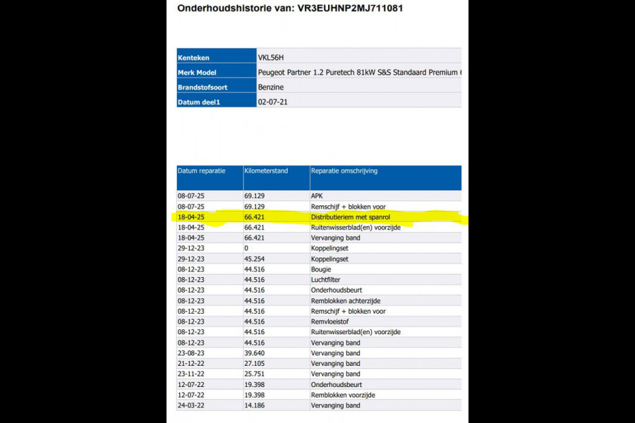 Peugeot Partner 1.2 Benzine 111PK Euro6 *Distributie bij 66Dkm.vervangen* Premium / Airco / Navigatie / Schuifdeur Re./ Radio multimedia / Apk 07-2027