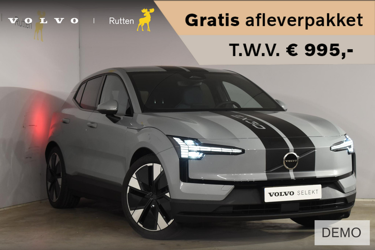 Volvo EX30 272PK Ext. Range Core / Adaptieve Cruise Control/ Climate Pack / Extra getint glas / Dodehoek Detectie / Parkeersensoren/ Achteruitrijcamera/ Warmtepomp/ Google Services/