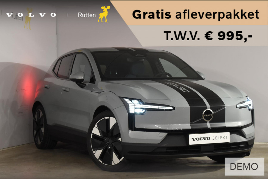 Volvo EX30 272PK Ext. Range Core / Adaptieve Cruise Control/ Climate Pack / Extra getint glas / Dodehoek Detectie / Parkeersensoren/ Achteruitrijcamera/ Warmtepomp/ Google Services/