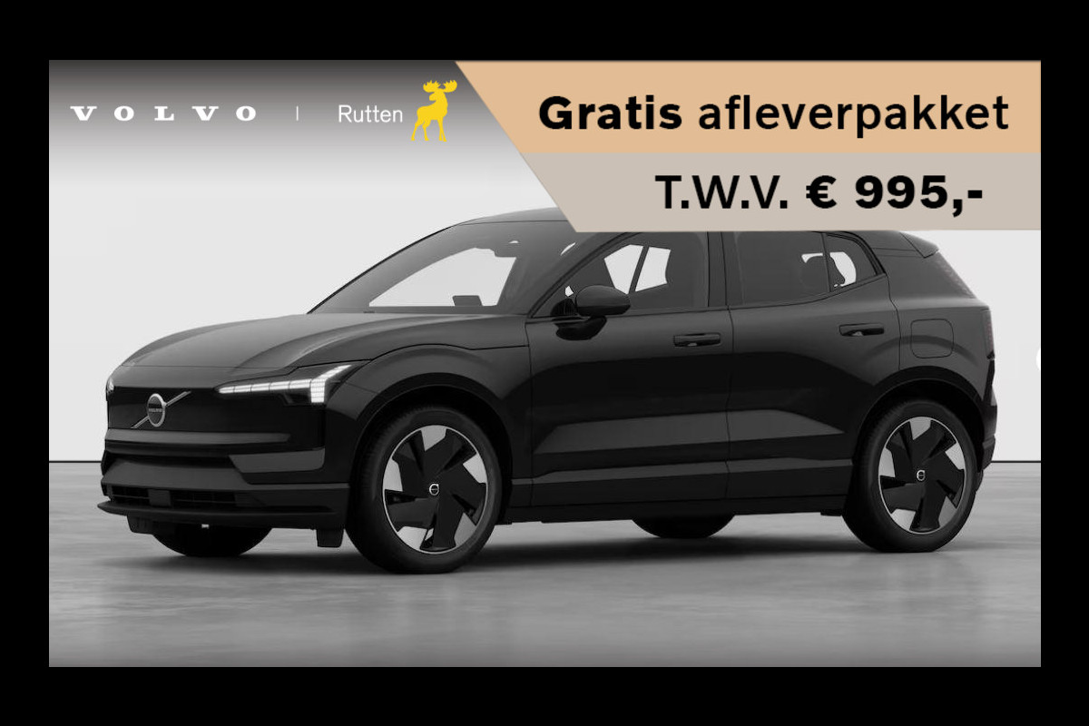 Volvo EX30 272PK Single Motor Extended Range Plus 69 kWh / Nu van € 46.797 voor € 39.297 / Adaptieve Cruise Control / Blis / Getinte ramen vanaf de B-stijl / 19" lichtmetalen velgen / Google infotainment