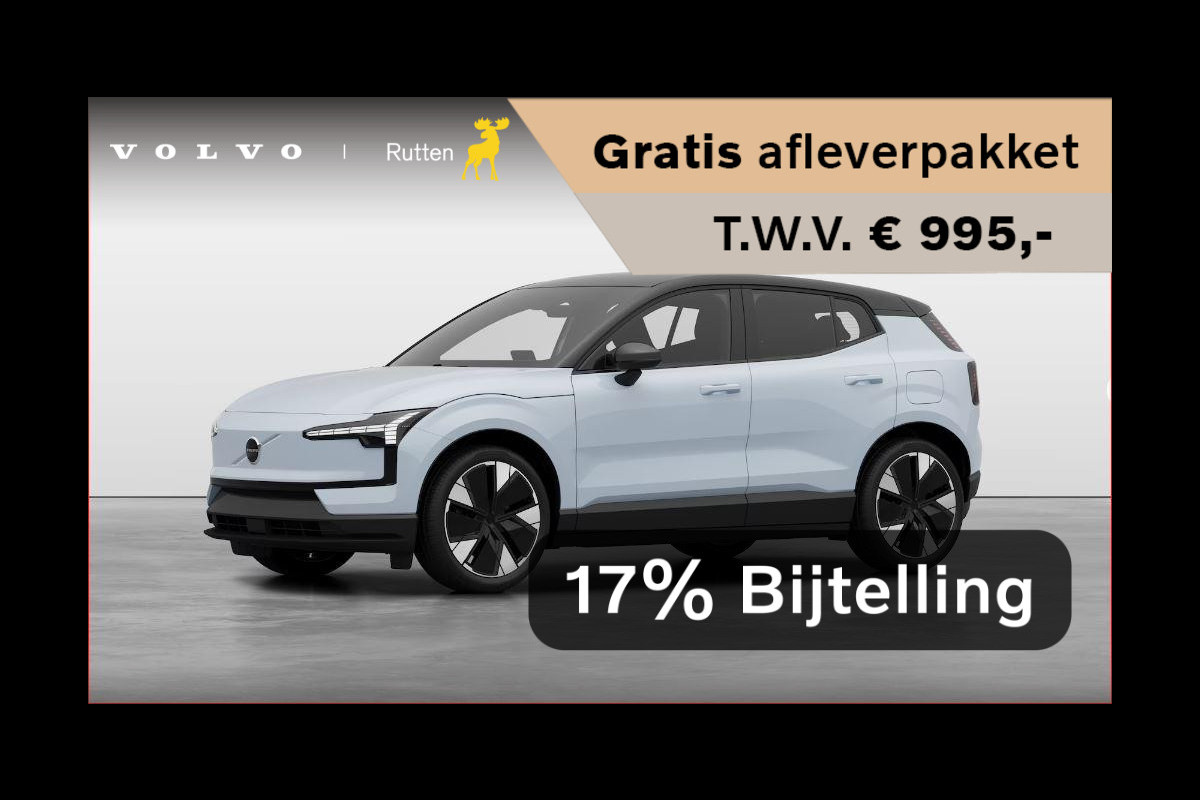 Volvo EX30 Single Motor Extended Range Plus 69 kWh / Adaptieve Cruise Control/ Dodehoek Detectie / Parkeersensoren/ Achteruitrijcamera/ Warmtepomp/ Google Services/