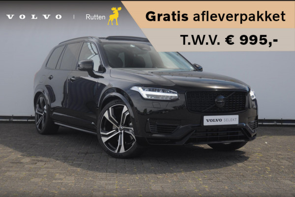 Volvo XC90 T8 455PK Recharge AWD Ultra Dark Long range / Luchtvering / Bowers & Wilkins/ Polestar Tuning / HEICO verlaging / Trekhaak / Head-up display / Stoelverwarming en ventilatie / Massagestoelen / Memory seats / Adaptive cruise control / 360 Camera /