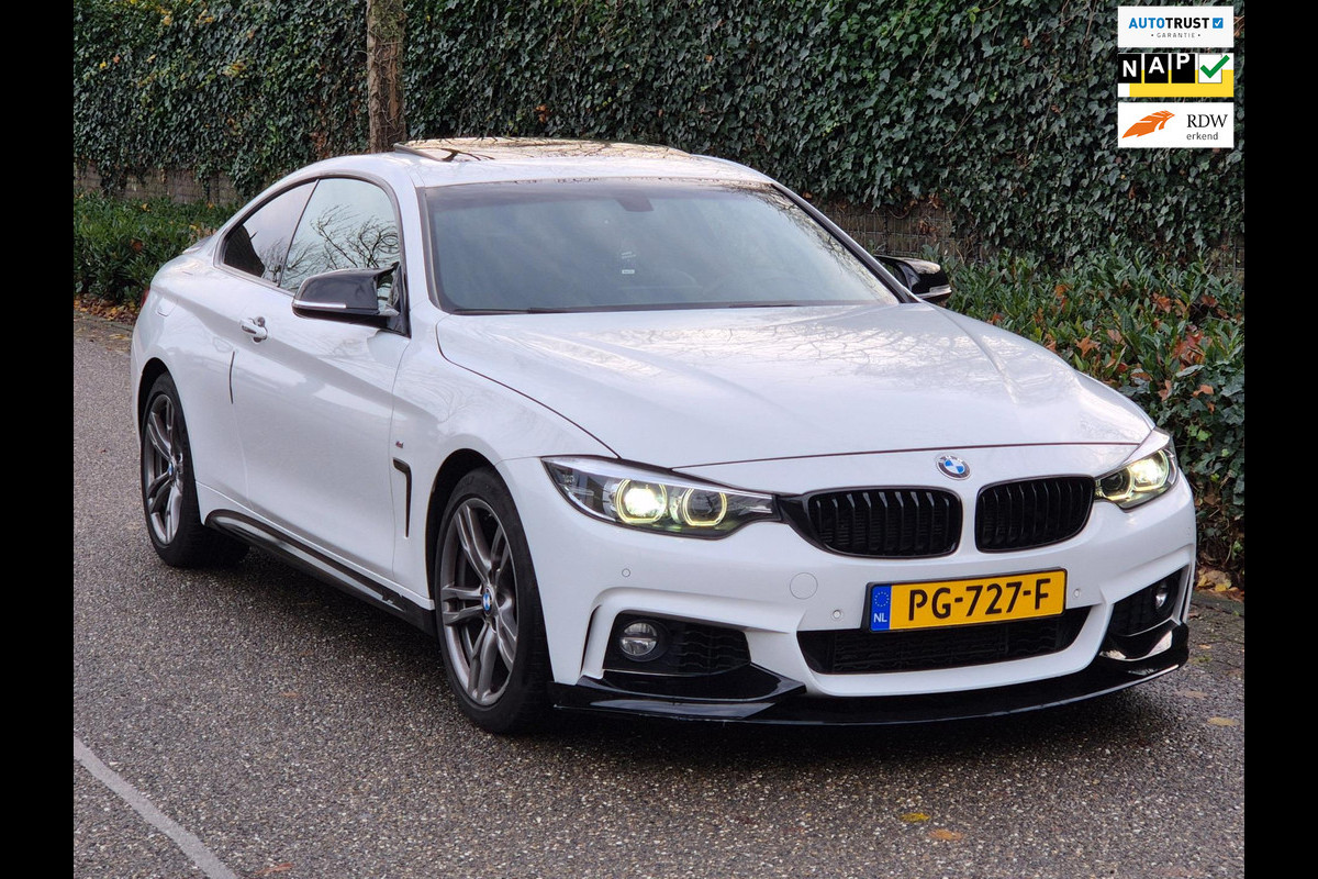 BMW 4 Serie Coupé M Sprt Schuifdak Coupé Apple CarPlay Nap NL High Executive F33 M4 uitlaat Spoiler