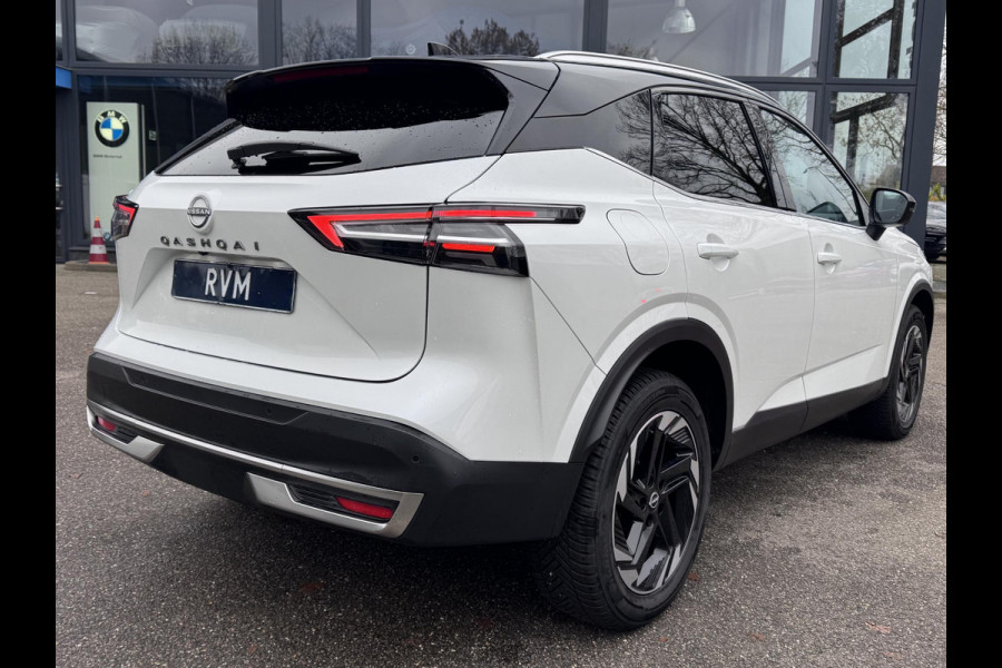 Nissan QASHQAI 1.3 MHEV Xtronic N-Connecta VAN: €37.900,- VOOR: €34.577,- UW EINDEJAARSVOORDEEL: €3.323,- | FABRIEKSGARANTIE| PANO| VOORRUITVERWARMING| STOEL + STUUR VERWARMING| 360 CAMERA| DODE HOEK| HEAD-UP| ELEK. ACHTERKLEP