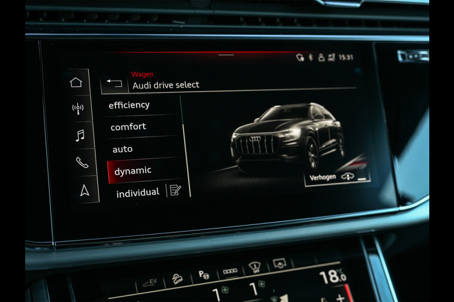 Audi Q8 60 TFSI e Quattro Competition · Keyless · B&O Sound · Soft Close · 360 Camera · Stuurverwarming · Panoramadak · Head-up · Alcant
