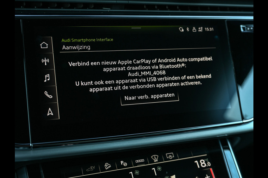 Audi Q8 60 TFSI e Quattro Competition · Keyless · B&O Sound · Soft Close · 360 Camera · Stuurverwarming · Panoramadak · Head-up · Alcant