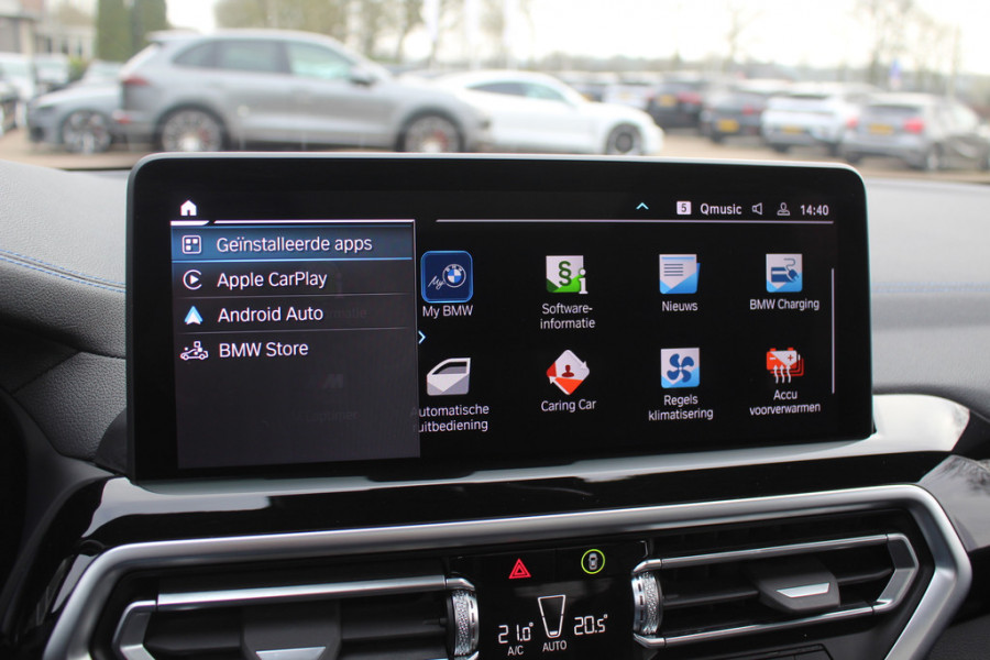 BMW iX3 High Executive 80 kWh / SoH 94.7% / Trekhaak / Panoramadak / 360Camera / Head-up / 20'' / Leder / Harman Kardon / Sfeerverlichting / Dodehoek / DAB / Stuur+Stoelverwarming / ACC