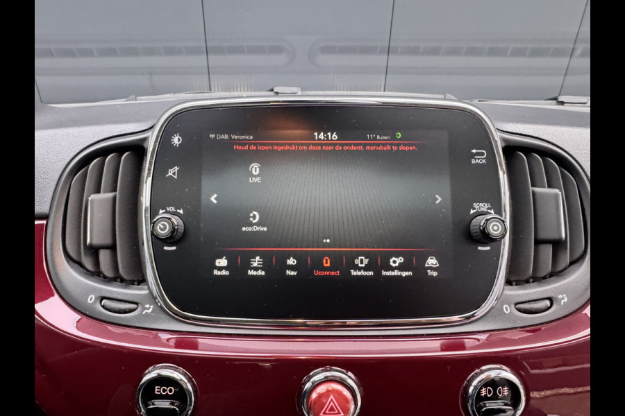 Fiat 500 0.9 TwinAir Turbo Lounge | Navigatie | Panorama | Cruise control | Airco