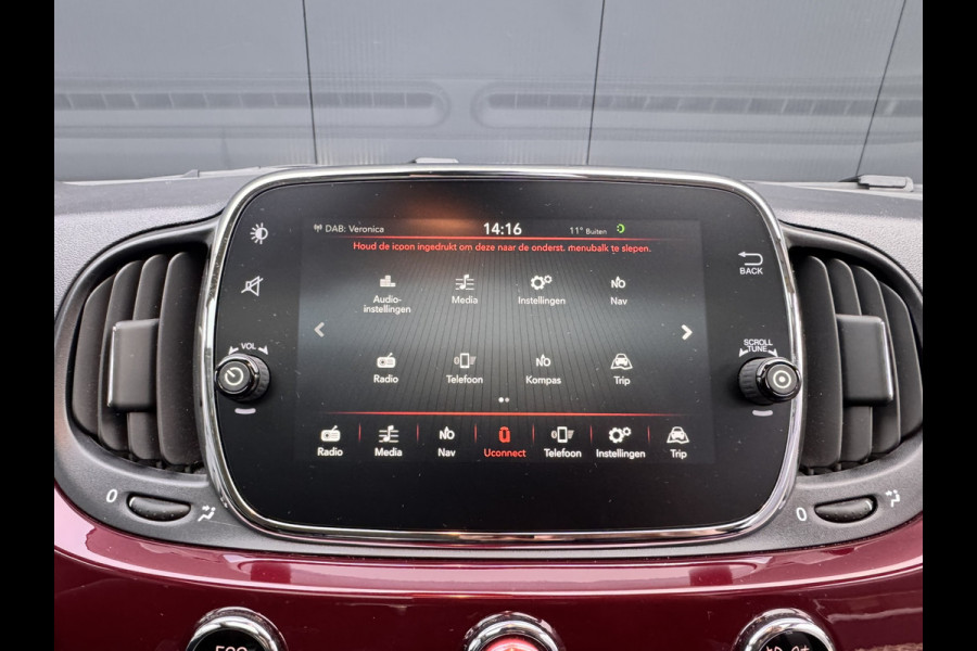 Fiat 500 0.9 TwinAir Turbo Lounge | Navigatie | Panorama | Cruise control | Airco