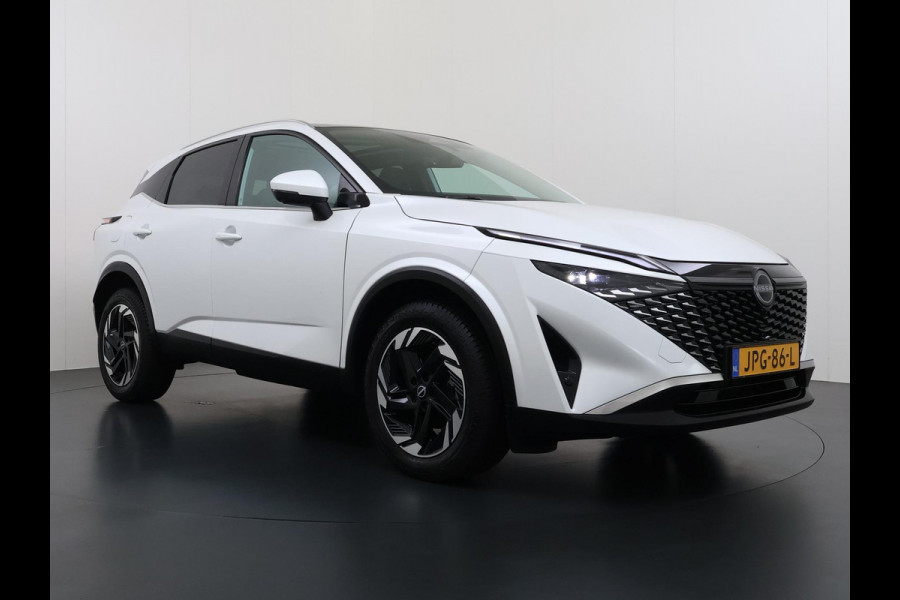 Nissan QASHQAI 1.3 MHEV Xtronic N-Connecta | FABRIEKSGARANTIE| PANO| VOORRUITVERWARMING| STOEL + STUUR VERWARMING| 360 CAMERA| DODE HOEK| HEAD-UP| ELEK. ACHTERKLEP
