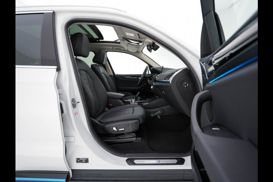 BMW iX3 Executive 80 kWh [ 3-Fase ] { SOH-96% } (INCL.BTW) Aut. *PANO | FULL-LEATHER | ADAPTIVE-CRUISE | FULL-LED | BLIND-SPOT | MEMORY-PACK | DIGI-COCKPIT | HEATED-COMFORTSEATS | CAMERA | DAB+ | NAVI-FULLMAP | 19''ALU*