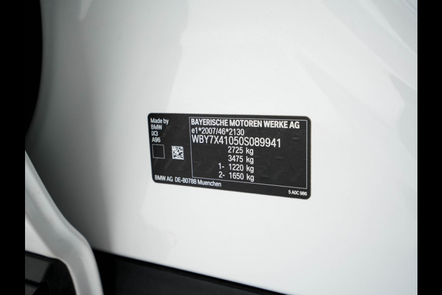 BMW iX3 Executive 80 kWh [ 3-Fase ] { SOH-96% } (INCL.BTW) Aut. *PANO | FULL-LEATHER | ADAPTIVE-CRUISE | FULL-LED | BLIND-SPOT | MEMORY-PACK | DIGI-COCKPIT | HEATED-COMFORTSEATS | CAMERA | DAB+ | NAVI-FULLMAP | 19''ALU*
