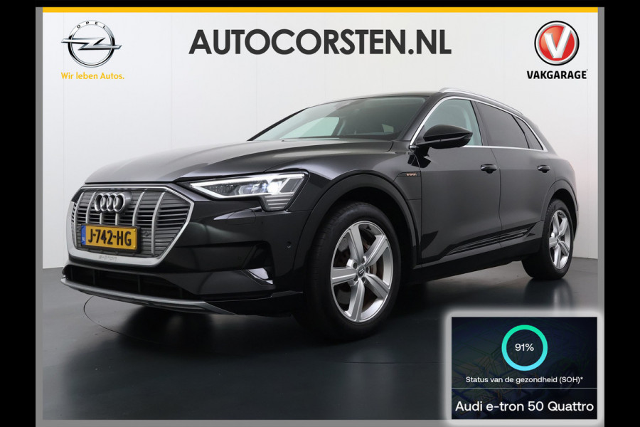 Audi e-tron 50 Quattro Business Edition 71kWh SOH 91% Navi Ecc Memory Camera DAB Pdc Stoelverwarming Elek.Stoelen Led Elek. Achterklep Lmv Privacy Glas Keyless Origineel Nederlandse Auto