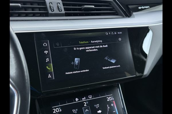 Audi e-tron 50 Quattro Business Edition 71kWh SOH 91% Navi Ecc Memory Camera DAB Pdc Stoelverwarming Elek.Stoelen Led Elek. Achterklep Lmv Privacy Glas Keyless Origineel Nederlandse Auto