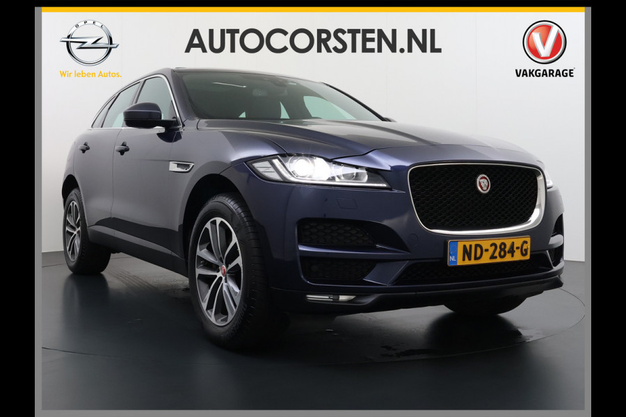 Jaguar F-Pace 2.0D AWD AUT-8 Portfolio Leer Pano-Dak Digitaal Dashboard Camera Meridian®-Audio Navi 4-Zone Ecc Android Auto Apple Carplay Pdc Stoel+Achterbankverwarming Elek.Stoelen+Memory Lmv 19" Bi-xenon Blind Spot Keyless Elek.Achterklep Origineel Nederlandse Auto Nieuwprijs  €87.786,- Zeer compleet!