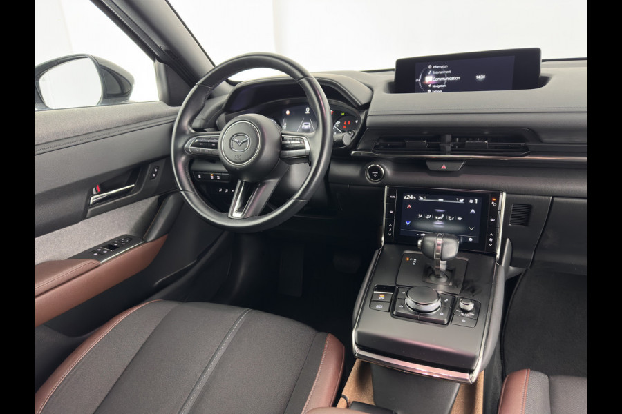 Mazda MX-30 e-SkyActiv 145 First Edition 36 kWh {SOH-92%} (INCL-BTW) Aut.*LEATHER-MICROFIBRE | FULL-LED | NAVI-FULLMAP | KEYLESS | BLIND-SPOT |  ADAPTIVE-CRUISE | HEAD-UP | CAMERA | DIGI-COCKPIT | MEMORY-PACK | SHIFT-PADDLES | 18"ALU*