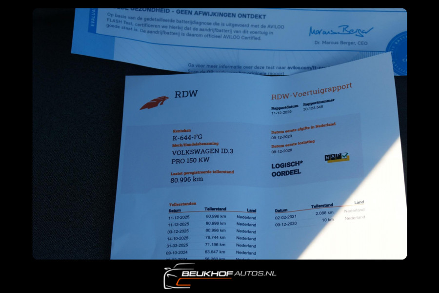 Volkswagen ID.3 First Plus 58 kWh Soh94% Carplay Adap Cruise